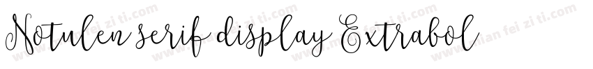 Notulen serif display Extrabold字体转换